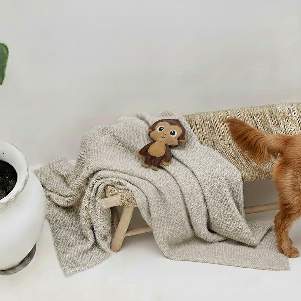 BUDDY. Giocattolo per cani in pelle "Scimmia"