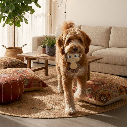 BUDDY. Giocattolo per cani in pelle "Scimmia"