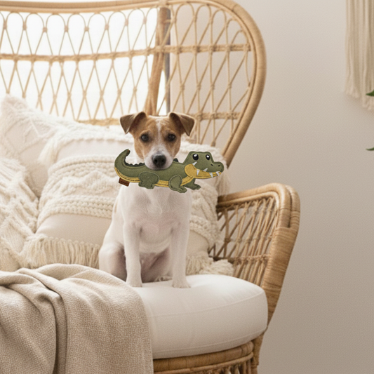 BUDDY. Giocattolo per cani in pelle "Coccodrillo"