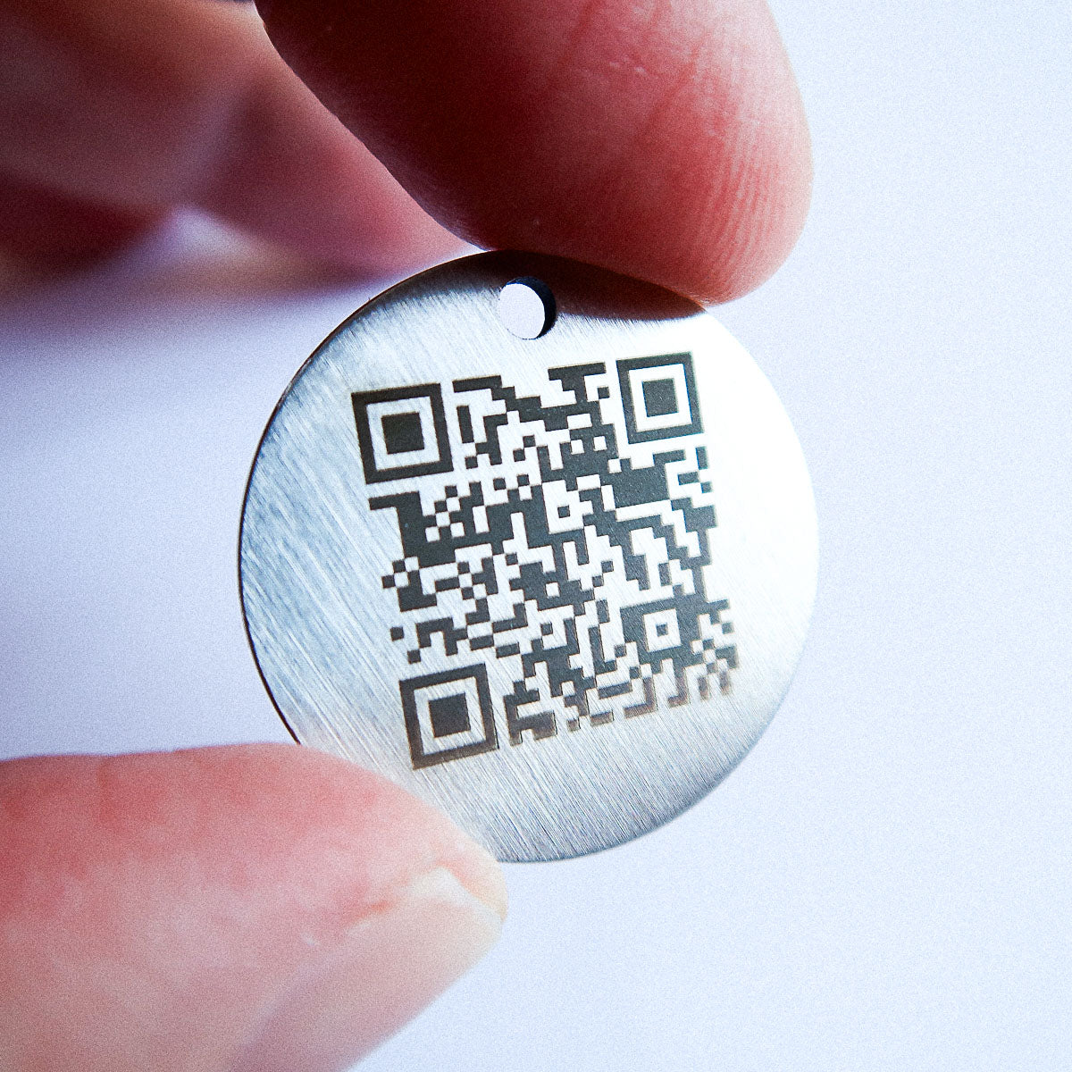 Medaglietta SOS per cani con incisione del codice QR e nome/telefono/Tasso
