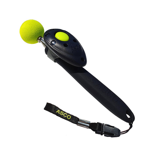 ASCO ClickStick - Bastone bersaglio con clicker premium staccabile - Bastone bersaglio per l'addestramento a click del cane e del gatto - Bastone bersaglio allungabile con clicker extra - Bastone bersaglio per l'addestramento a target