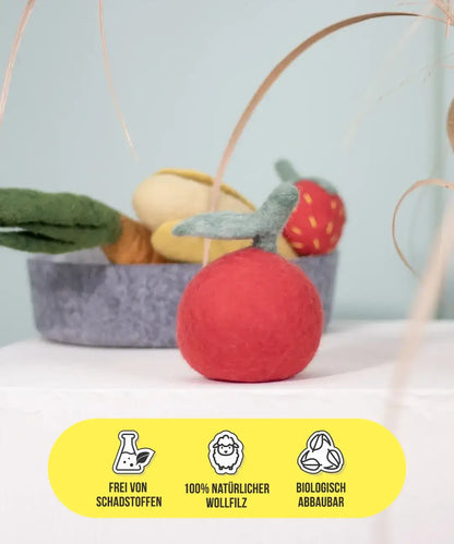 BUDDY. Giocattolo per cani in feltro di lana "Mela" 