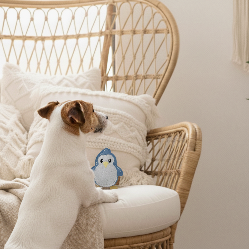 BUDDY. Giocattolo per cani in pelle "Piccolo Pinguino" 