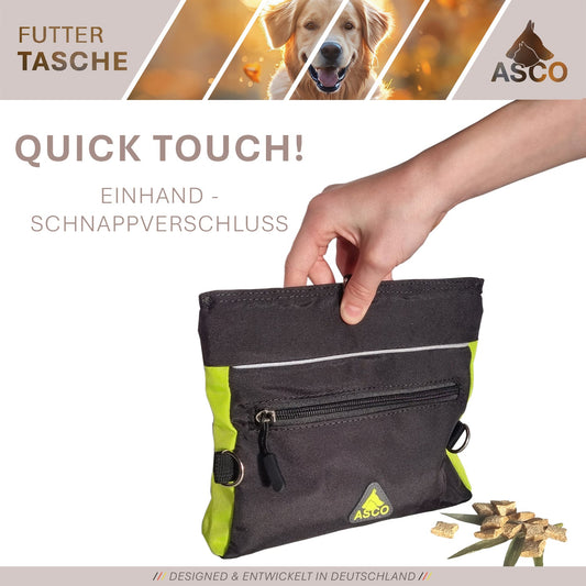 Sacchetto per alimenti ASCO con chiusura a scatto con una sola mano, sacchetto per croccantini 20x20 cm, sacchetto per croccantini QuickTouch