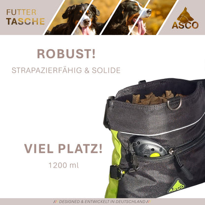 Sacchetto per alimenti ASCO con chiusura a scatto con una sola mano, sacchetto per croccantini 20x20 cm, sacchetto per croccantini QuickTouch