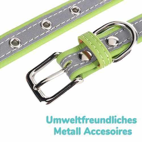 Reflektierendes Personalisiertes Hunde Halsband inkl. GRATIS GRAVUR 36-56cm