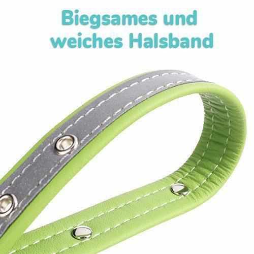 Reflektierendes Personalisiertes Hunde Halsband inkl. GRATIS GRAVUR 36-56cm